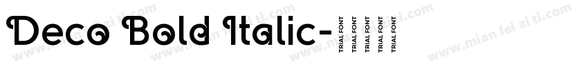 Deco Bold Italic字体转换